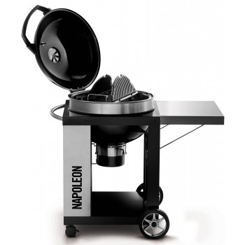 BARBACOA DE CARBÓN PRO 57cm CON CARRO NAPOLEON 