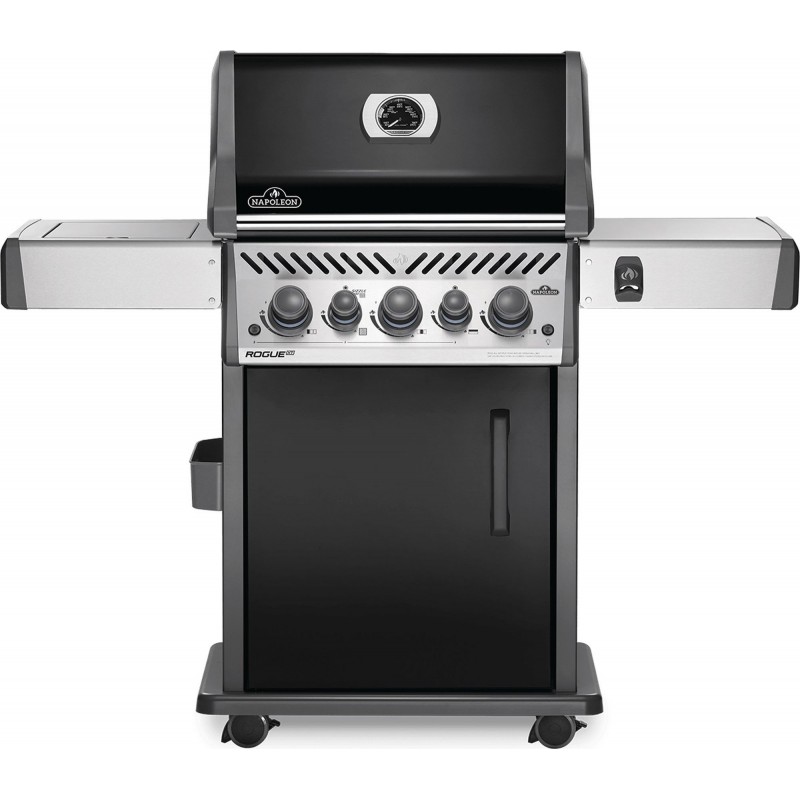 BARBACOA NAPOLEON ROGUE 425 CON QUEMADOR LATERAL, TRASERO Y ASADOR NEGRA BARBACOA NAPOLEON ROGUE 425 CON QUEMADOR LATERAL, TRASERO Y ASADOR NEGRA