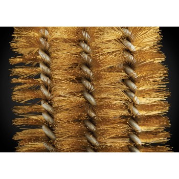 BRUSH WITH BRASS BRISTLES IN TRIPLE ROW NAPOLEON