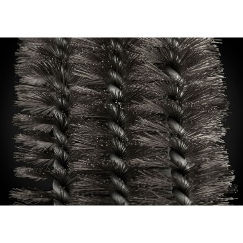 BRUSH WITH STAINLESS STEEL BRISTLES IN TRIPLE ROW AND SCRAPER NAPOLEON