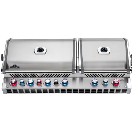 BARBACOA NAPOLEON PRESTIGE PRO 825 CON QUEMADORES INFERIORES Y TRASEROS INFRARROJOS INOX EMPOTRADA