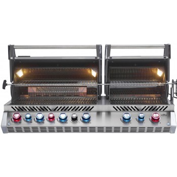 BARBACOA NAPOLEON PRESTIGE PRO 825 CON QUEMADORES INFERIORES Y TRASEROS INFRARROJOS INOX EMPOTRADA