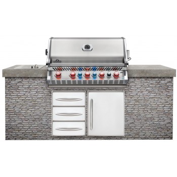 BARBACOA NAPOLEON PRESTIGE PRO 665 CON QUEMADOR TRASERO INFRARROJO INOX EMPOTRADA DE GAS NATURAL