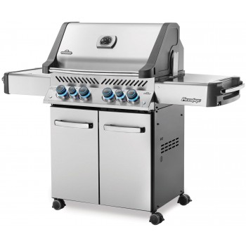 BARBACOA NAPOLEON PRESTIGE 500 CON QUEMADOR LATERAL Y TRASERO INFRARROJOS INOX DE GAS NATURAL