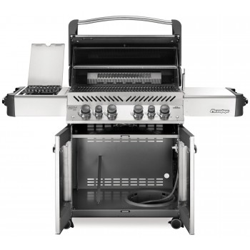 BARBACOA NAPOLEON PRESTIGE 500 CON QUEMADOR LATERAL Y TRASERO INFRARROJOS INOX