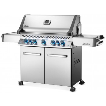 BARBACOA NAPOLEON PRESTIGE 665 CON QUEMADOR LATERAL Y TRASERO INFRARROJOS INOX