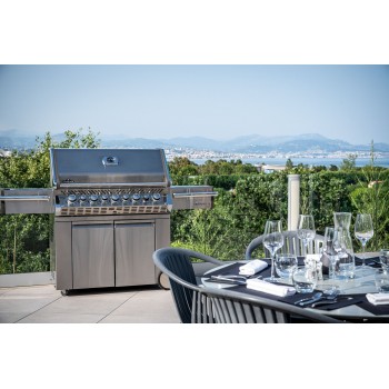 BARBACOA NAPOLEON PRESTIGE PRO 665 CON QUEMADOR LATERAL Y TRASERO INFRARROJOS INOX DE GAS NATURAL