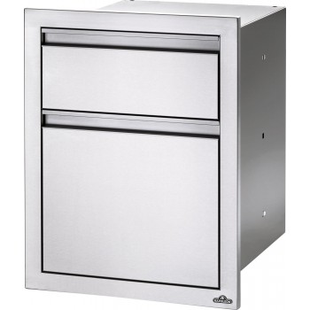 CAJÓN DOBLE PARA RESIDUOS Y PORTAROLLO COCINA EMPOTRADO NAPOLEON (55x71cm)