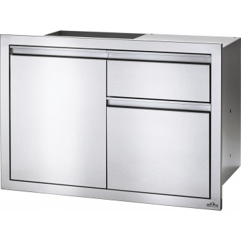 PUERTA Y CAJÓN DOBLE PARA RESIDUOS Y PORTAROLLO COCINA EMPOTRADO NAPOLEON (100x71cm)