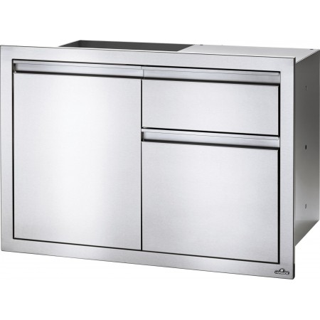 PUERTA Y CAJÓN DOBLE PARA RESIDUOS Y PORTAROLLO COCINA EMPOTRADO NAPOLEON (100x71cm)