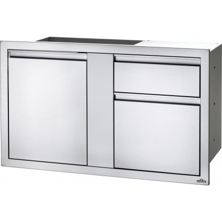 PUERTA GRANDE Y CAJÓN DOBLE PARA RESIDUOS Y PORTAROLLO COCINA EMPOTRADO NAPOLEON (115x71cm)