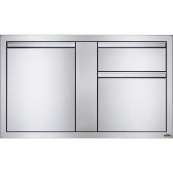 PUERTA GRANDE Y CAJÓN DOBLE PARA RESIDUOS Y PORTAROLLO COCINA EMPOTRADO NAPOLEON (115x71cm)