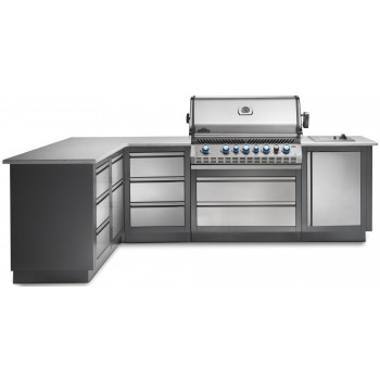 ARMARIO OASIS™ CON CAJÓN PARA RESIDUOS Y CAJÓN PLEGABLE PORTAROLLO COCINA NAPOLEON