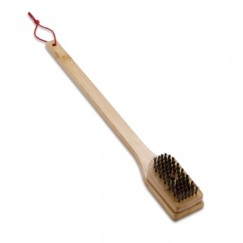 CEPILLO INOX CON ASA DE BAMBÚ DE 46 cm WEBER
