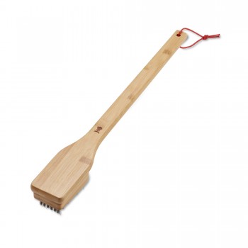 CEPILLO INOX CON ASA DE BAMBÚ DE 46 cm WEBER