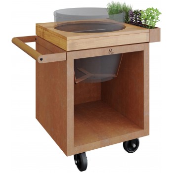 MESA CON TABLA DE TECA OFYR 65 PRO PARA KAMADO