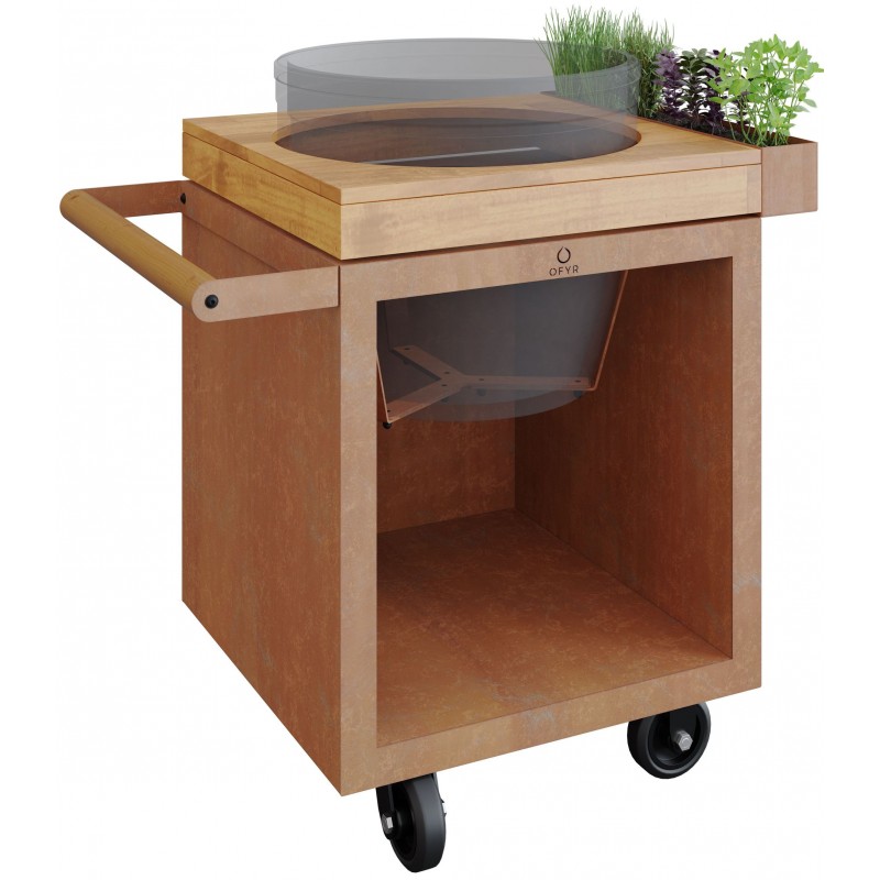 MESA CON TABLA DE TECA OFYR 65 PRO PARA KAMADO MESA CON TABLA DE TECA OFYR 65 PRO PARA KAMADO
