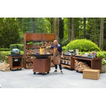 MESA CON TABLA DE HORMIGÓN OFYR 65 PRO PARA KAMADO
