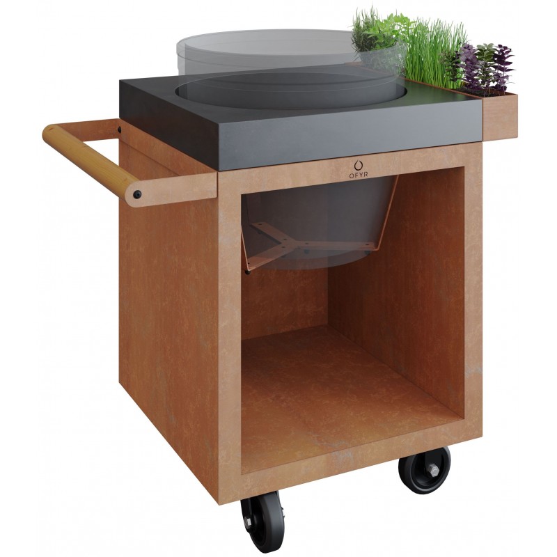 MESA CON TABLA DE HORMIGÓN OFYR 65 PRO PARA KAMADO MESA CON TABLA DE HORMIGÓN OFYR 65 PRO PARA KAMADO