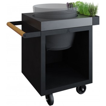 MESA CON TABLA DE HORMIGÓN BLACK OFYR 65 PRO PARA KAMADO