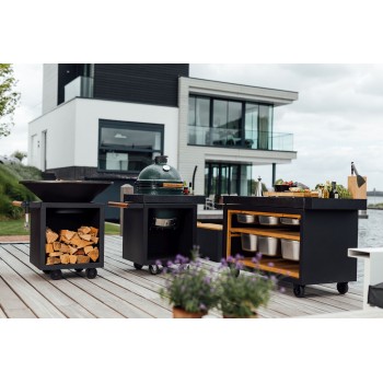 MESA CON TABLA DE HORMIGÓN BLACK OFYR 65 PRO PARA KAMADO