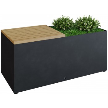 BANCO DE JARDÍN DE HIERBAS OFYR BLACK HG-BB