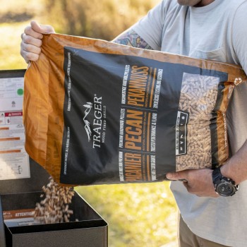 PELLETS DE MADERA - NUEZ DE PECAN 9 KG TRAEGER